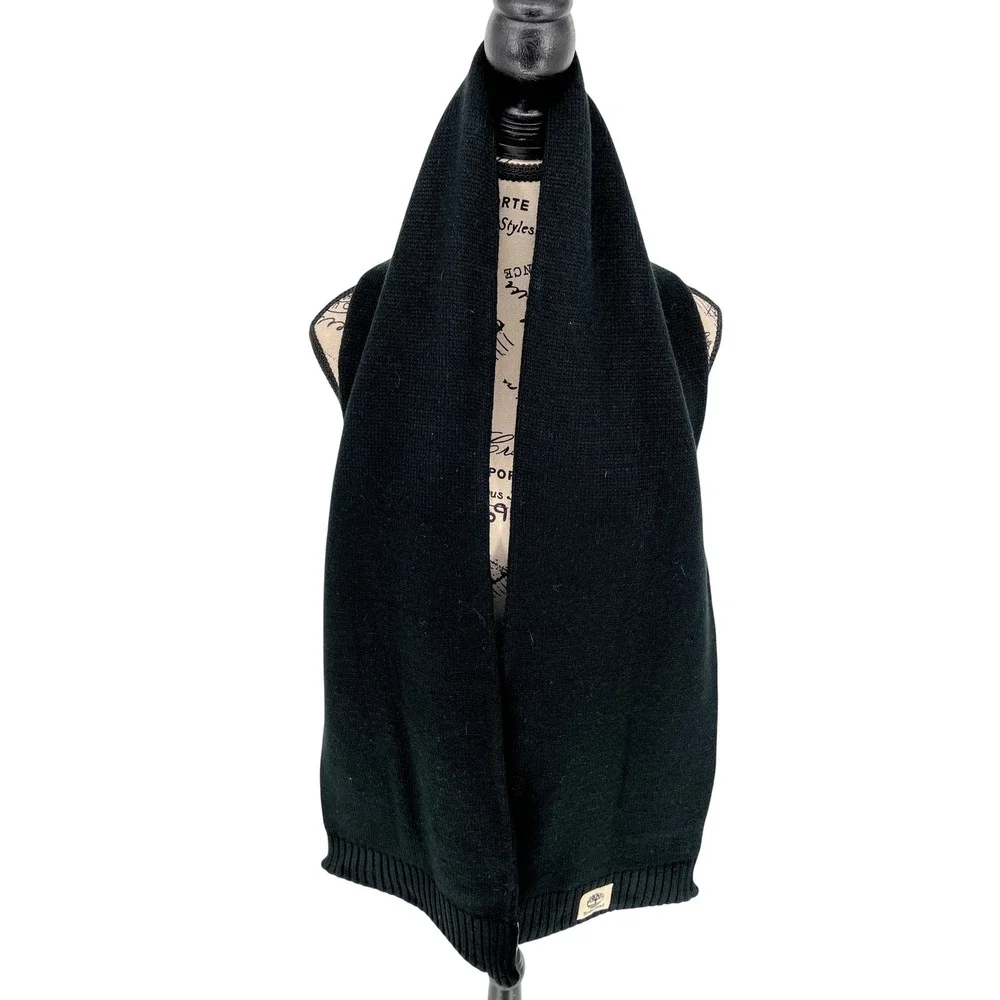 Timberland Knit Scarf Black One Size Soft Warm Winter‎ Cold Weather EUC